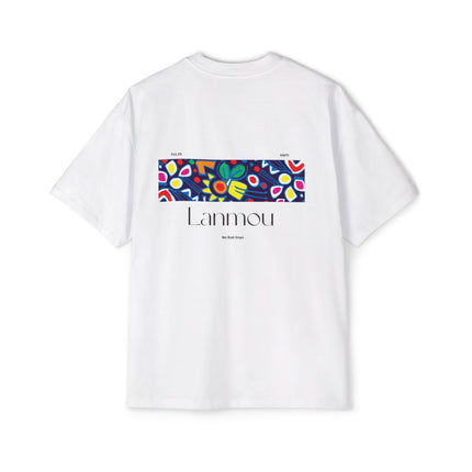 Lanmou Love Oversized Tee Haitian Heritage Streetwear, Trendy Layering Piece Unisex Premium Casual T-Shirt Haitian Street Vibes Graphic on Back