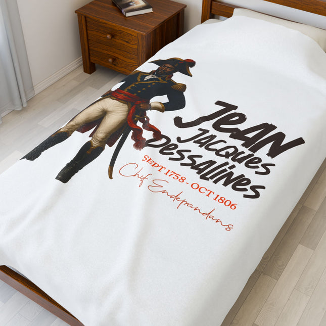 Jean Jacques Dessalines Revolutionary Leader Premium Plush Blanket Haitian Independence Icon - CreoleSizzle