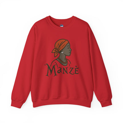 Mazè Haitian Women’s Strength Sweatshirt Cultural Empowerment Series Unisex Crewneck Sweatshirt