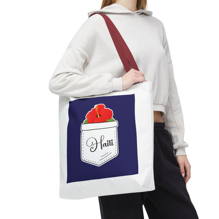 Hibiscus Haiti Limited Edition Heritage Tote Bag Tropical Elegance Design - CreoleSizzle