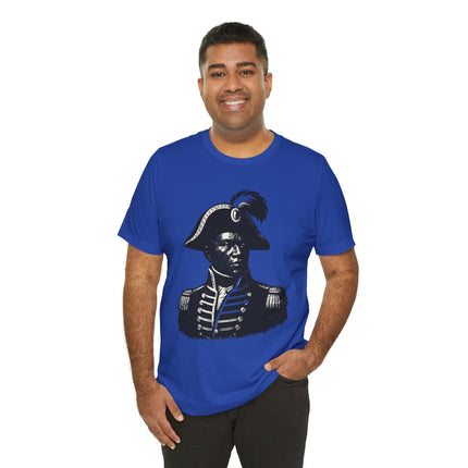 Historical Haitian Hero Tee Vintage Black & White Portrait Unisex Cultural Heritage T-Shirt