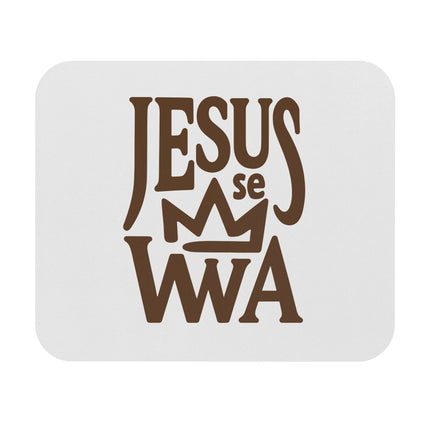 Jezi Se Wa Mouse Pad Bold Haitian Faith Desk Accessory Jesus Is King Spiritual & Cultural Pride Design