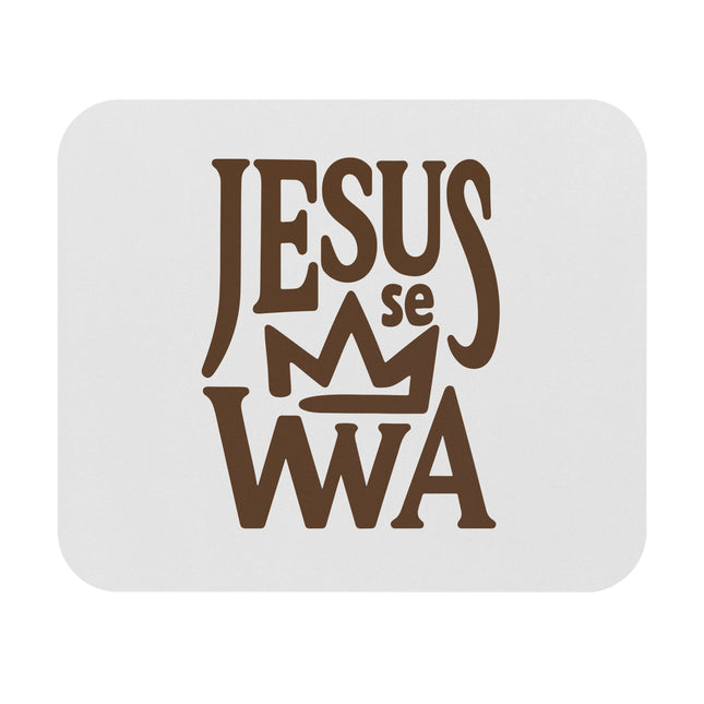 Jezi Se Wa Mouse Pad Bold Haitian Faith Desk Accessory Jesus Is King Spiritual & Cultural Pride Design