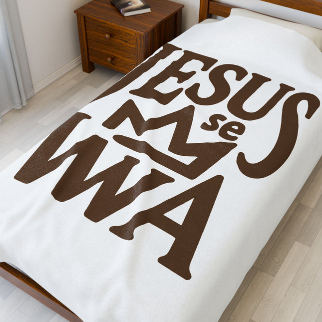 Jezi se Wa Premium Plush Blanket Haitian Faith and Cultural Pride - CreoleSizzle