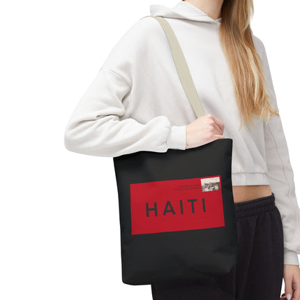 Haiti Postage Limited Edition Heritage Tote Bags Retro Seal Design - CreoleSizzle