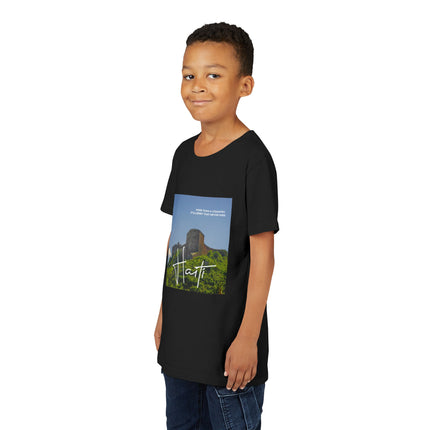 Citadelle Laferrière Youth Tee Haitian Heritage T-Shirt Kids’ Short Sleeve Adventure Shirt Symbol of Resilience & Cultural Pride