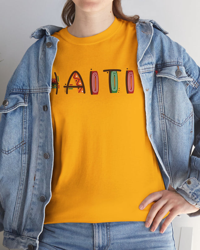 Haiti in Color Limited Heritage Drop Tee Artistic Creole Typography