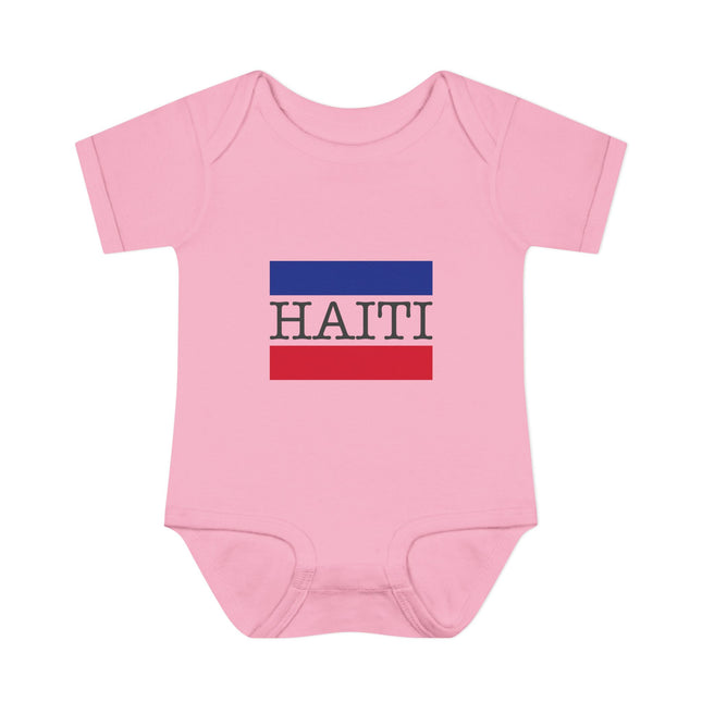 Little Roots Haiti Flag Baby Bodysuit National Pride Collection Infant Essentials Cute Baby Outfit