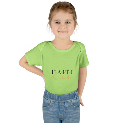Haitian Heritage Baby Bodysuit Infant Cultural Series Premium Unisex Onesie Cute Infant Apparel, Baby Shower Gift