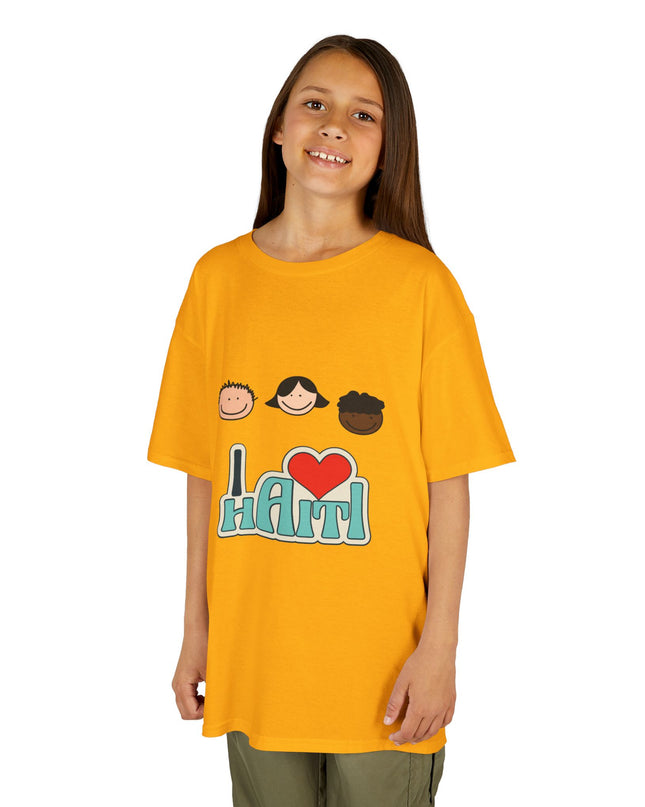 Kids "I Love Haiti" T-Shirt - Fun Haitian Pride Tee for Everyday Wear - Ethically Made Children’s Cotton Shirt - CreoleSizzle
