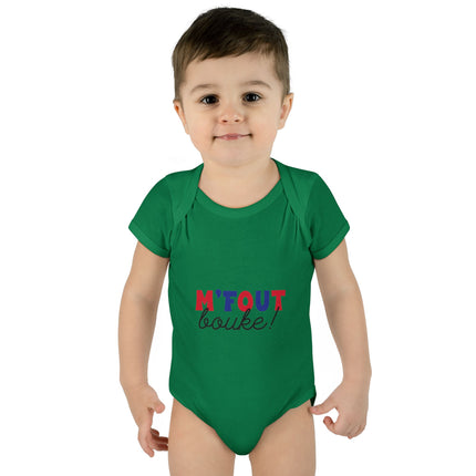 M'FOUT Bouke!™ Baby Bodysuit Creole Humor for Little Trendsetters Ultra-Soft Infant Onesie Perfect Baby Shower Gift