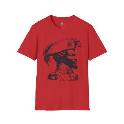 Haitian Revolutionary Thinker Tee Vintage Side-Profile Portrait Unisex Cultural Heritage T-Shirt
