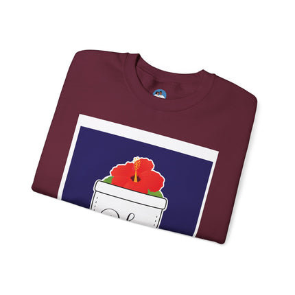 Haiti with Hibiscus Tropical Identity Sweatshirt Creole Heritage Series Unisex Premium Crewneck