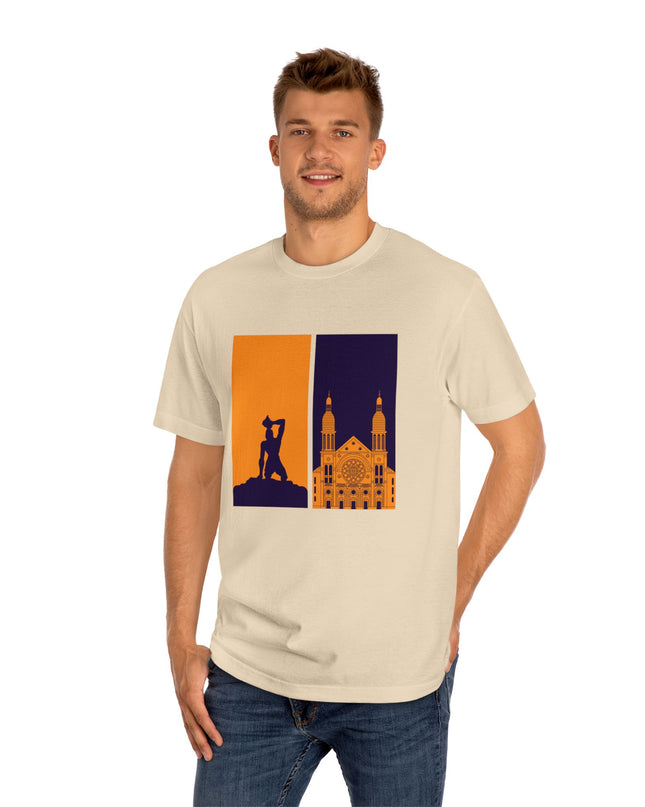 Ayiti Doubled: Shadowed Legacy Sweatshirt | Dual Heritage Graphic, Haitian Roots Apparel, Cityscape Adventure Unisex Tee