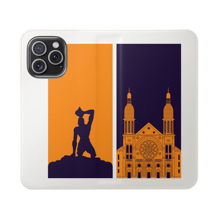 Ayiti Soulscape Marron And Cathedral Mirrored Flip Case for iPhone Edition Symbol of Dual Heritage