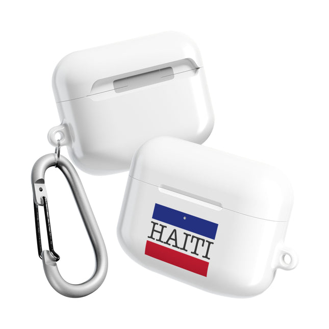 Haitian Flag and Name Minimalist National Pride AirPods Case Everyday Heritage Edition
