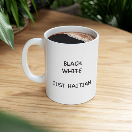 Just Haitian Minimalist Premium Ceramic Coffee Mug Bold Cultural Identity Drinkware