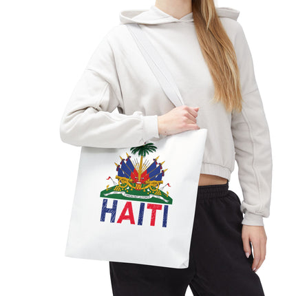 Ayiti Crayon Emblem Educational Heritage Tote Bag Diaspora Kids Edition - CreoleSizzle