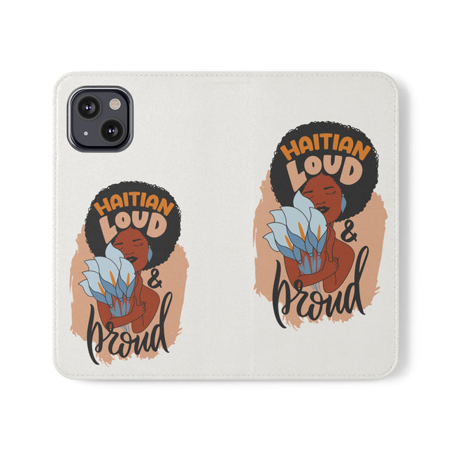 Haitian Loud and Proud Limited Heritage Edition Tee Flip Cases Stylish Phone Wallet Cultural Power Statement