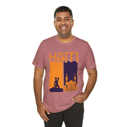 Faith & Freedom Dual Icon Tee Haitian Heritage Series Unisex Premium Jersey Haiti Graphic Tee