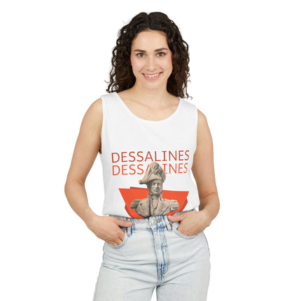 The Warrior’s Triumph Dessalines Statue Graphic Tank Top Haitian Freedom Series Unisex Summer Shirt