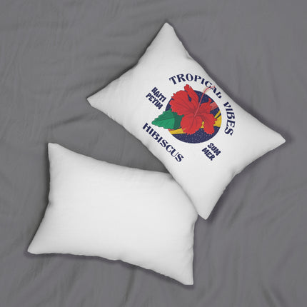 Tropical Vibes Hibiscus Summer Breeze Pillow Haitian Heritage Collection - CreoleSizzle