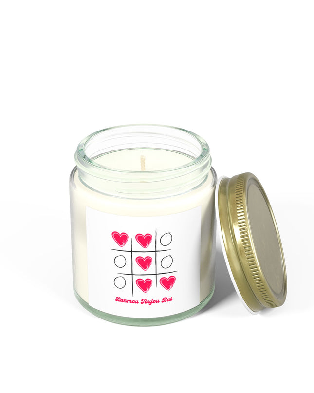 Love Candle Lanmou Toujou Bat Haitian-Inspired Romantic Gift Scented Candles, Coconut Apricot Wax (4oz, 9oz) - CreoleSizzle