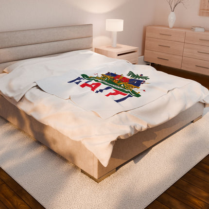 Haitian Flag Ayiti Heritage Plush Blanket Limited Cultural Pride Edition - CreoleSizzle