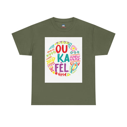 Ou Ka Fè’l “You Can Do It” Haitian Motivational Sweatshirt Colorful Creole Affirmation Colorful Unisex Heavy Cotton Tee