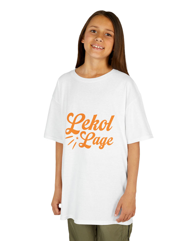Kids Haitian Heritage Tee Lekol Lage Graphic ShirtKids Heavy Cotton™ Tee - CreoleSizzle