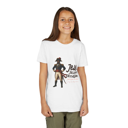 Jacques Dessalines Youth Tee Revolutionary Legacy Edition Kids Short Sleeve Shirt Haitian Pride Apparel