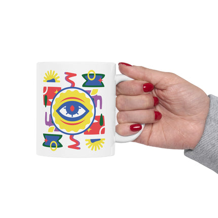 The Eye of the Ancestors Limited Edition Afro Haitian Spiritual Protection Ceramic Mug - CreoleSizzle