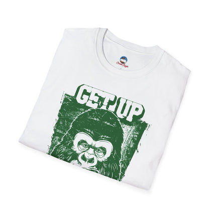 Get Up Stand Up Gorilla Graphic Tee, A bold reminder to rise, reset, and stand strong no matter what life throws at you.