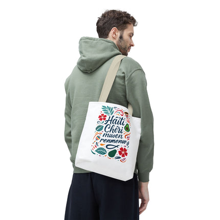 Haiti Chéri Mwen Renmenw Limited Edition Heritage Tote Love Letter to Haiti - CreoleSizzle