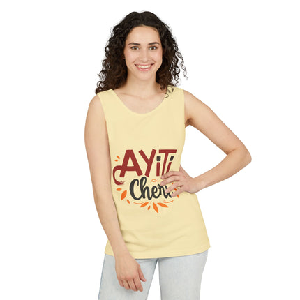 Ayiti Chéri Tank Top Haitian Heritage Unisex Summer Shirt Cultural Festival Wear Caribbean Pride Vacation Outfit