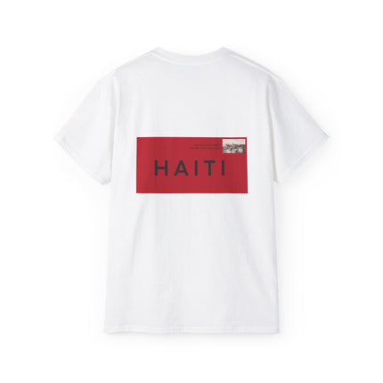 Stamped in Heritage Haitian Pride Graphic Tee Diaspora Connection Series Unisex Ultra Cotton T-Shirt Haitian Street Vibes Graphic on Back
