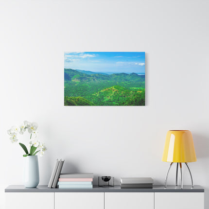 Canvas Art Print, Haiti Mountains Travel Destination, Gift for Travelers, Caribbean Wall Decor, Stretched Matte Canvas Art - CreoleSizzle