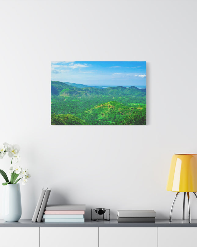 Canvas Art Print, Haiti Mountains Travel Destination, Gift for Travelers, Caribbean Wall Decor, Stretched Matte Canvas Art - CreoleSizzle