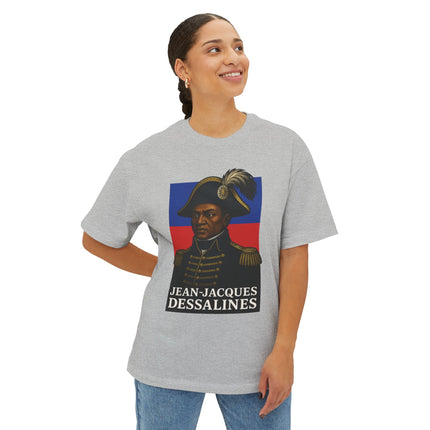 Dessalines Unyielding Haitian Independence T-Shirt Revolutionary Icons Series Jean-Jacques Dessalines Oversized Tee