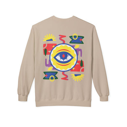 The Watchful Eye Spiritual Legacy Sweatshirt Afro-Haitian Heritage Series Unisex Midweight Fleece Crewneck