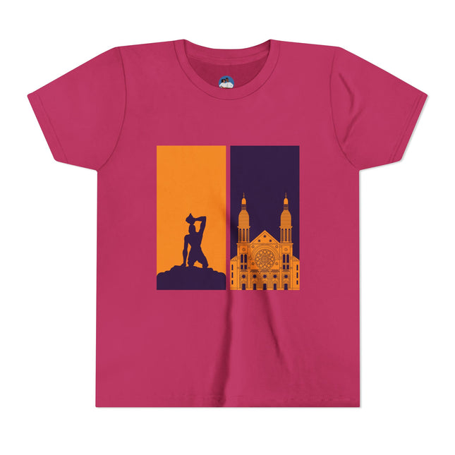 Heritage Reflections Youth T-Shirt Haitian Pride Tee Cultural Symbolism Graphic Shirt for Kids, Family Outings, School Events