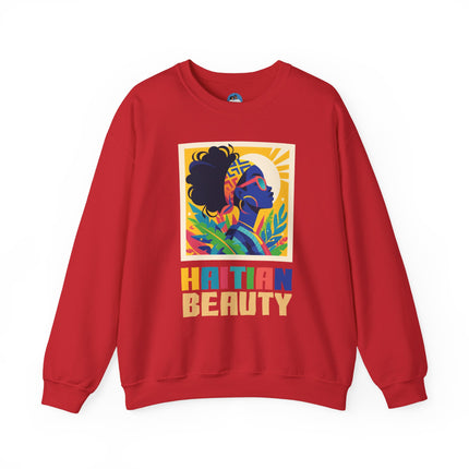 Haitian Beauty Crewneck Sweatshirt Afrocentric Unisex Sweatshirt Cultural Graphic Sweater Black Heritage Apparel