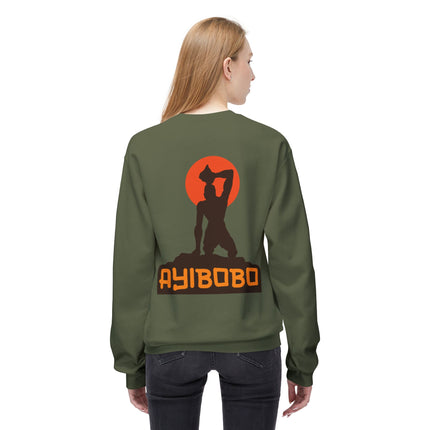 Ayibobo Legacy Spiritual Haitian Heritage Crewneck Sweatshirt Afro-Spiritual Series Unisex Midweight Fleece