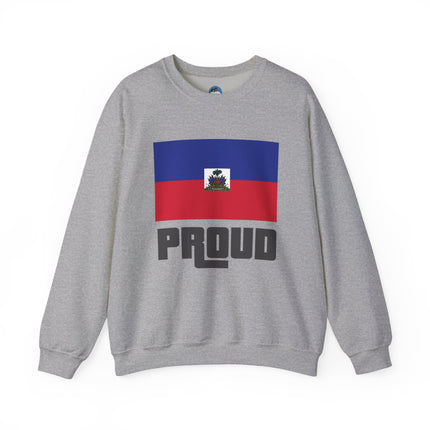 Proud Haitian Heritage Flag Sweatshirt Cultural Pride Series Unisex Premium Crewneck Proud Haitian Sweatshirt