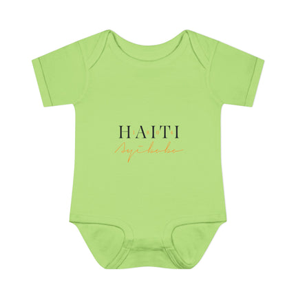 Haitian Heritage Baby Bodysuit Infant Cultural Series Premium Unisex Onesie Cute Infant Apparel, Baby Shower Gift