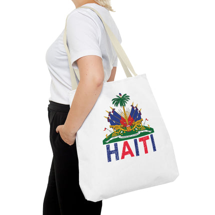 Ayiti Crayon Emblem Educational Heritage Tote Bag Diaspora Kids Edition - CreoleSizzle