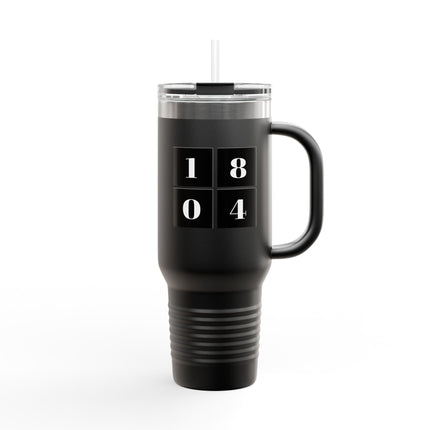 1804 Travel Mug – Haitian Independence Insulated Tumbler – Durable 1804 Haiti Pride Cup with Handle and Straw Insulated Travel Mug, 40oz - CreoleSizzle