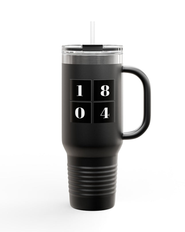 1804 Travel Mug – Haitian Independence Insulated Tumbler – Durable 1804 Haiti Pride Cup with Handle and Straw Insulated Travel Mug, 40oz - CreoleSizzle