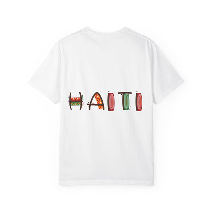 Lakou Vibrance Cultural Pride T-Shirt Haiti Heritage Collection  Unisex Garment-Dyed Tee Haitian Street Vibes Graphic on Back