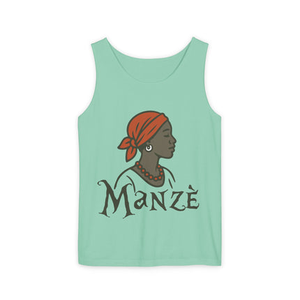 Mazè Haitian Woman Empowerment Tank Top Creole Pride Series Unisex Summer Festival Wear